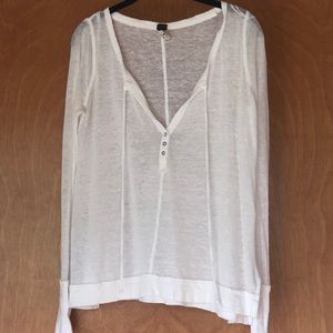 FREE PEOPLE Long Sleeve Button Up Top